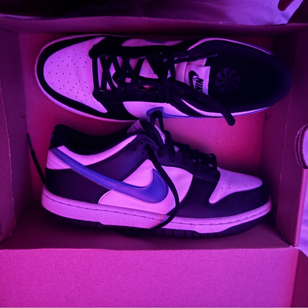 Nike Black Blue and White Low-Top Sneakers